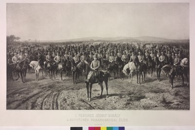 Keizer Franz Joseph I op het hoogtepunt van het Hongaarse territoriale leger door Karl Ritter Von Kobierski