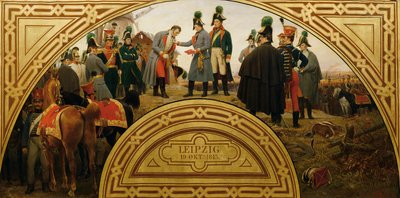 De slag bij Leipzig 1813 door Karl von Blaas