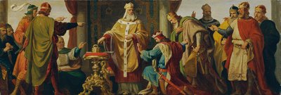 Leopold de Heilige wijst de keizerskroon af door Karl von Blaas
