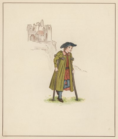 Kate Greenaway illustratie voor De rattenvanger van Hamelen door Robert Browning door Kate (after) Greenaway