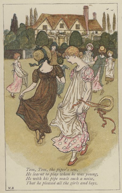 Tom, Tom, de zoon van de pijper door Kate (after) Greenaway