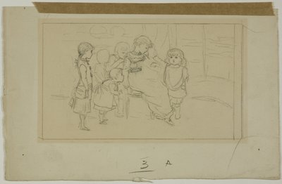 Groep kinderen door Kate Greenaway