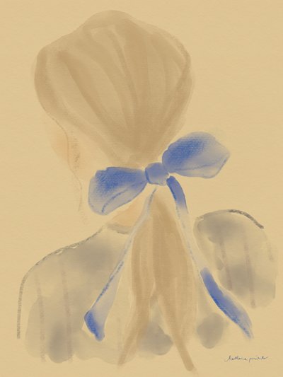 Meisje met een blauw haarbandje door Katharina Puritscher
