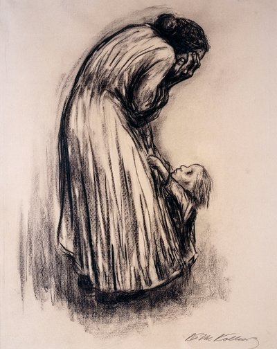 Wanhopige Vrouw met Kind door Käthe Kollwitz