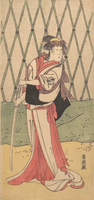 Segawa Kikunojo, in een vrouwelijke rol, 1762-1819 door Katsukawa Shun