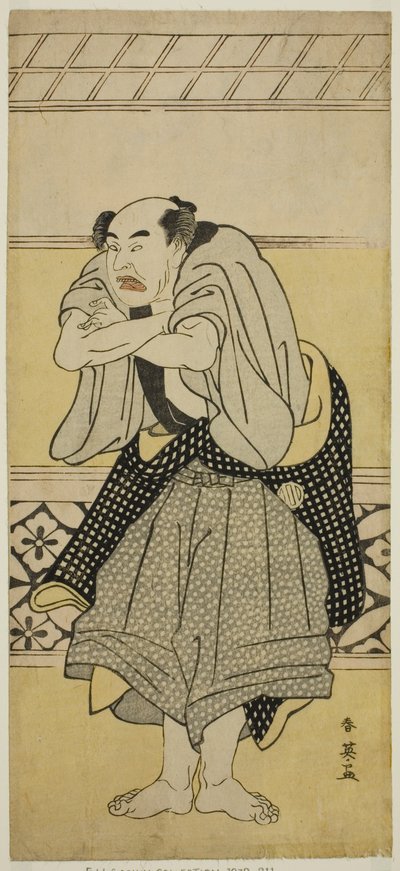 De acteur Asao Tamejuro I als dronken Gotobei in het toneelstuk Yoshitsune Koshigoe Jo, opgevoerd in het Ichimura Theater in de negende maand, 1790 door Katsukawa Shun