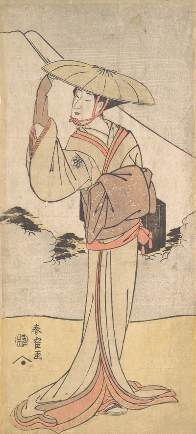 Nakamura Noshio II in de rol van Imayo uta Bikuni, 1796 Kansei 8 door Katsukawa Shunkaku