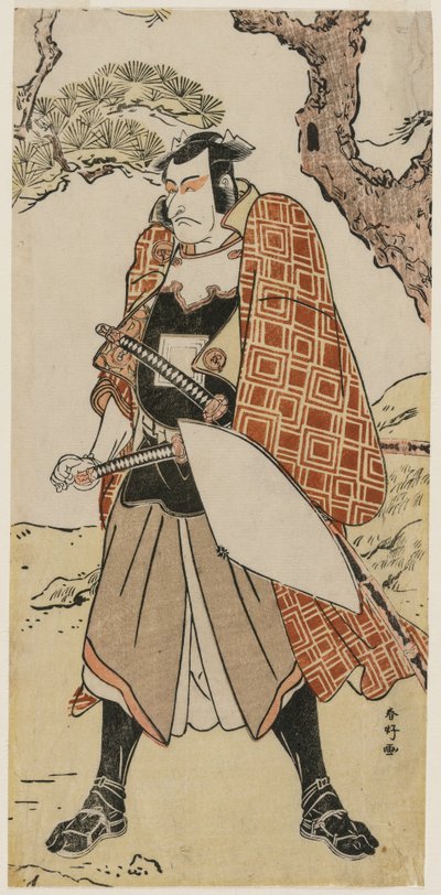 Ichikawa Danjuro V als een Reizende Krijger door Katsukawa Shunko