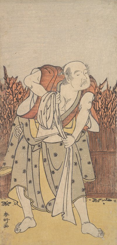 De Tweede Nakamura Sukegoro als een Oude Man door Katsukawa Shunko