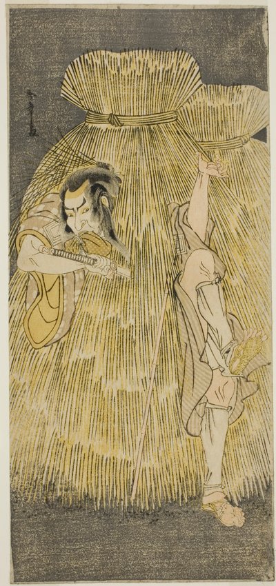 De Acteur Ichikawa Danzo IV die Snel Wisselt Tussen de Rollen van Sadakuro en Yoichibei, in het Toneelstuk Kanadehon Chushingura, Uitgevoerd in het Morita Theater in de Derde Maand, 1781 door Katsukawa Shunsho