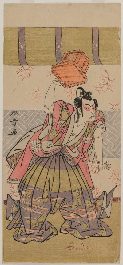 De acteur Ichikawa Raizo als Soga No Goro door Katsukawa Shunsho