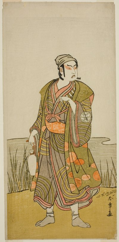 De acteur Ichimura Uzaemon IX als de pottenbakker Tsuchihei in het stuk Higashiyama Momiji no Kadode, uitgevoerd in het Ichimura Theater in de negende maand, 1778 door Katsukawa Shunsho