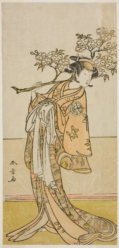 De acteur Ichimura Uzaemon IX in een onbekende rol door Katsukawa Shunsho