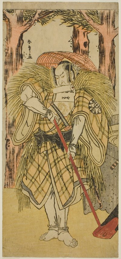 De Acteur Nakamura Nakazo I als Hakamadare Yasusuke of Watanabe no Tsuna (?) in het Toneelstuk Shintenno Tonoi no Kisewata (?), Opgevoerd in het Nakamura Theater (?) in de Elfde Maand, 1781 (?) door Katsukawa Shunsho