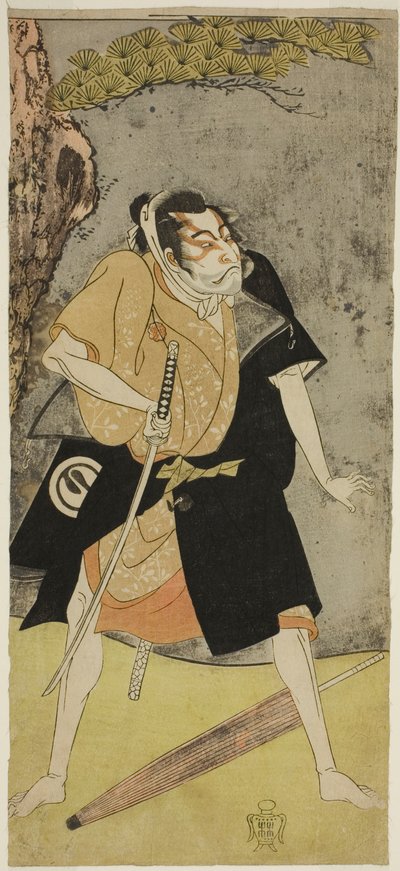 De Acteur Sawamura Sojuro II als een Vogelvrijverklaarde door Katsukawa Shunsho