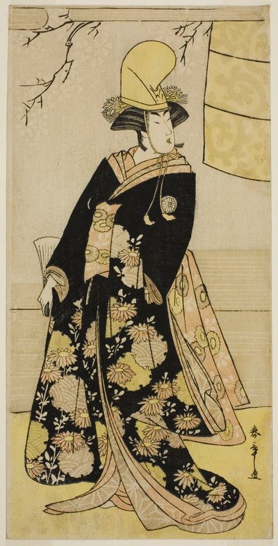 De acteur Segawa Kikunojo III als een Shirabyoshi-danser in Musume Dojo-ji in het stuk Edo no Hana Mimasu Soga, uitgevoerd in het Nakamura Theater in de vierde maand, 1783 door Katsukawa Shunsho
