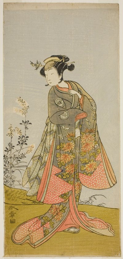 De Acteur Segawa Yujiro I in een Ongeïdentificeerde Rol door Katsukawa Shunsho