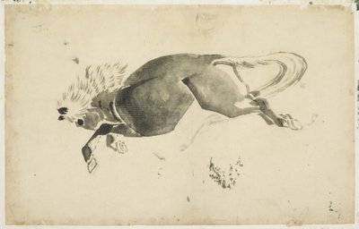 Rennend Paard door Katsushika (school of) Hokusai