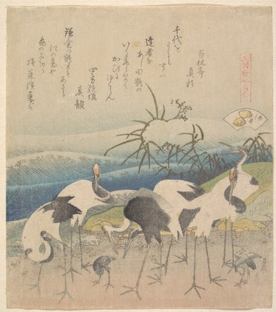 Ashi Clam, uit de serie "Genroku Kasen Kai-awase" door Katsushika Hokusai