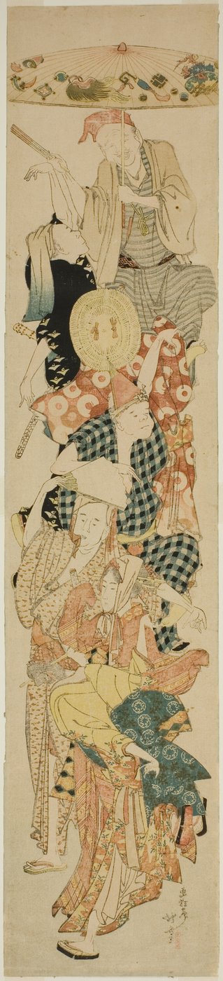 Bon Festival Dans door Katsushika Hokusai