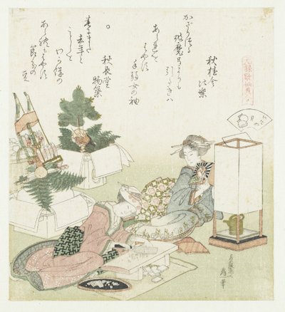 Dak schelp door Katsushika Hokusai