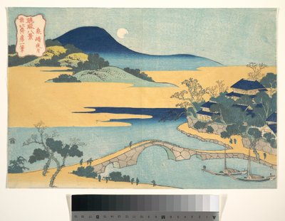 Avondmaan bij Izumizaki (Izaumizaki yagetsu), uit de serie Acht uitzichten op de Ryūkyū-eilanden (Ryūkyū hakkei) door Katsushika Hokusai