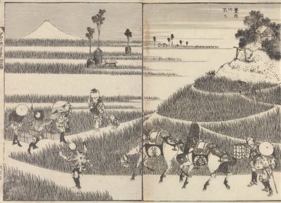 Uit "Honderd gezichten op de berg Fuji" door Katsushika Hokusai