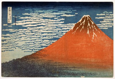 Fuji; Bergen bij helder weer; 1831; uit de serie 