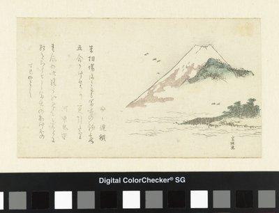 Gezicht op de berg Fuji door Katsushika Hokusai