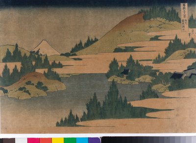 Hakone meer in de prefectuur Sagami door Katsushika Hokusai