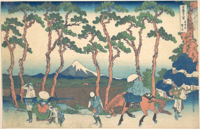 Hodogaya aan de Tōkaidō (Tōkaidō Hodogaya), uit de serie Zesendertig gezichten op de berg Fuji (Fugaku sanjūrokkei) door Katsushika Hokusai