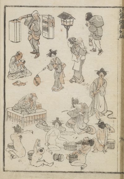 Japans baden door Katsushika Hokusai