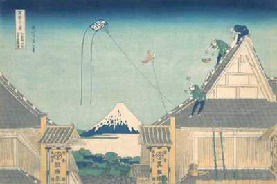 Mitsui-winkel in Surugacho in Edo, uit de serie..., ca. 1830-32 door Katsushika Hokusai