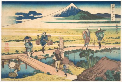 Nakahara in de provincie Sagami (Sōshū Nakahara), uit de serie „Zesendertig gezichten op de berg Fuji“ (Fugaku sanjūrokkei) door Katsushika Hokusai