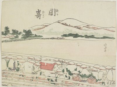 Okazaki, 1799-1802 door Katsushika Hokusai