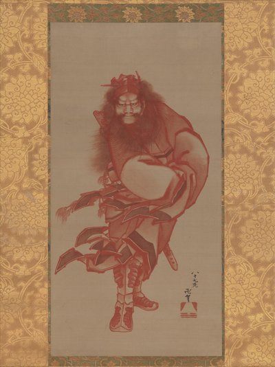 Red Zhong Kui, de demonenbestrijder door Katsushika Hokusai
