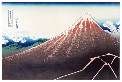 Sanka Haku uit 36 zichten op de berg Fuji, uitgegeven c.1890 door Katsushika Hokusai