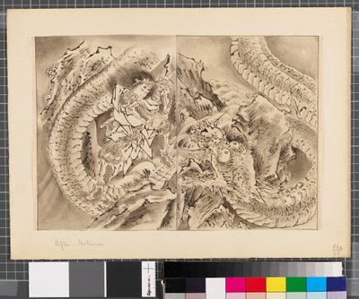 Scènes uit de oorlog tussen Japan en Korea, eind 18e-begin 19e eeuw door Katsushika Hokusai