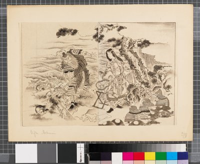Scènes uit de oorlog tussen Japan en Korea, eind 18e-begin 19e eeuw door Katsushika Hokusai