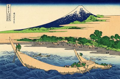 Kust van Tago Bay, Ejiri bij Tokaido, ca. 1830 door Katsushika Hokusai