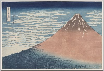 Zuidelijke Wind, Heldere Hemel, uit de serie Zesendertig Zichten op de Berg Fuji door Katsushika Hokusai