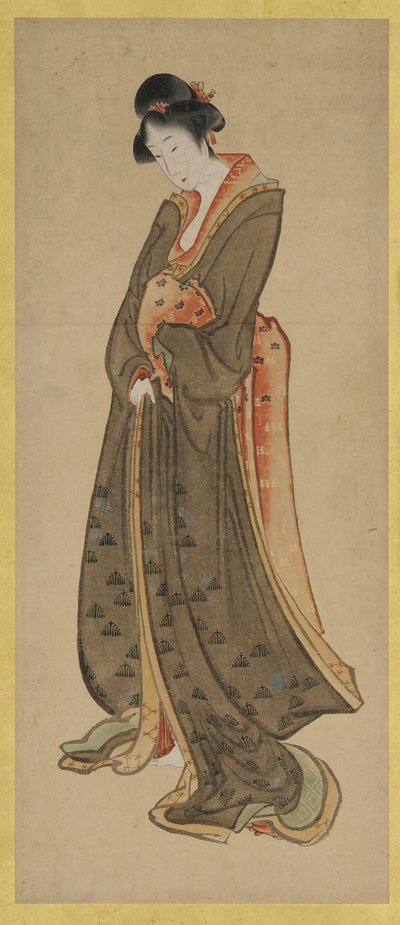 Staand Beeld van een Lang Meisje door Katsushika Hokusai