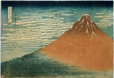 Zuidwind en heldere ochtend door Katsushika Hokusai