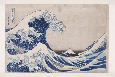 De holte van de diepe zeegolf bij Kanagawa door Katsushika Hokusai