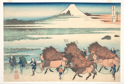 De nieuwe velden bij Ōno in de provincie Suruga (Sunshū Ōno shinden), uit de serie Zesendertig gezichten op de berg Fuji (Fugaku sanjūrokkei) door Katsushika Hokusai