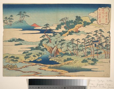 De heilige bron bij Jōgaku (Jōgaku reisen), uit de serie Acht uitzichten op de Ryūkyū-eilanden (Ryūkyū hakkei) door Katsushika Hokusai