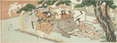 De zwaardsmid Munechika en de god van Inari door Katsushika Hokusai