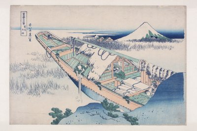Ushibori in de provincie Hitachi door Katsushika Hokusai