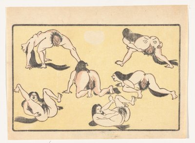 Naakte vrouwen door Kawanabe Kyosai