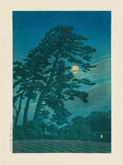 De maan bij Magome door Kawase Hasui